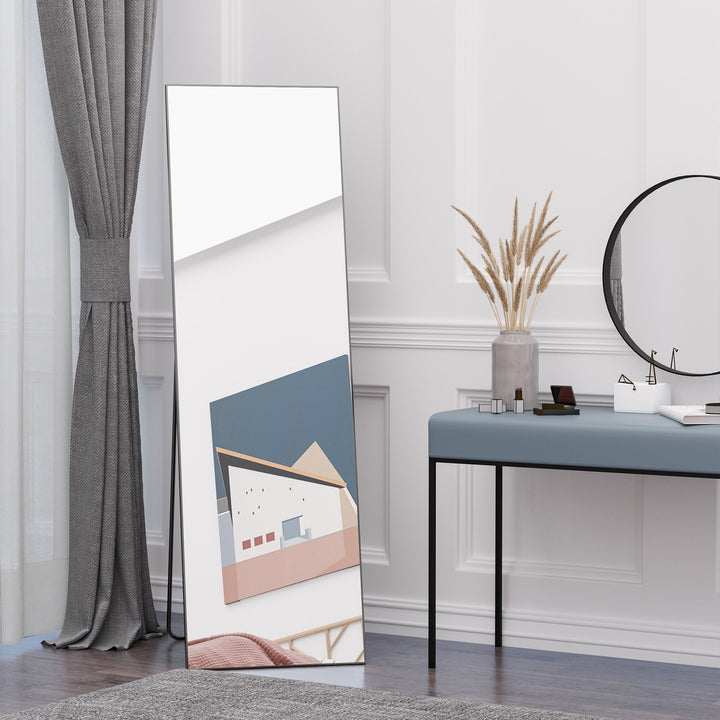 Free-Standing Full-Length Mirror - Black