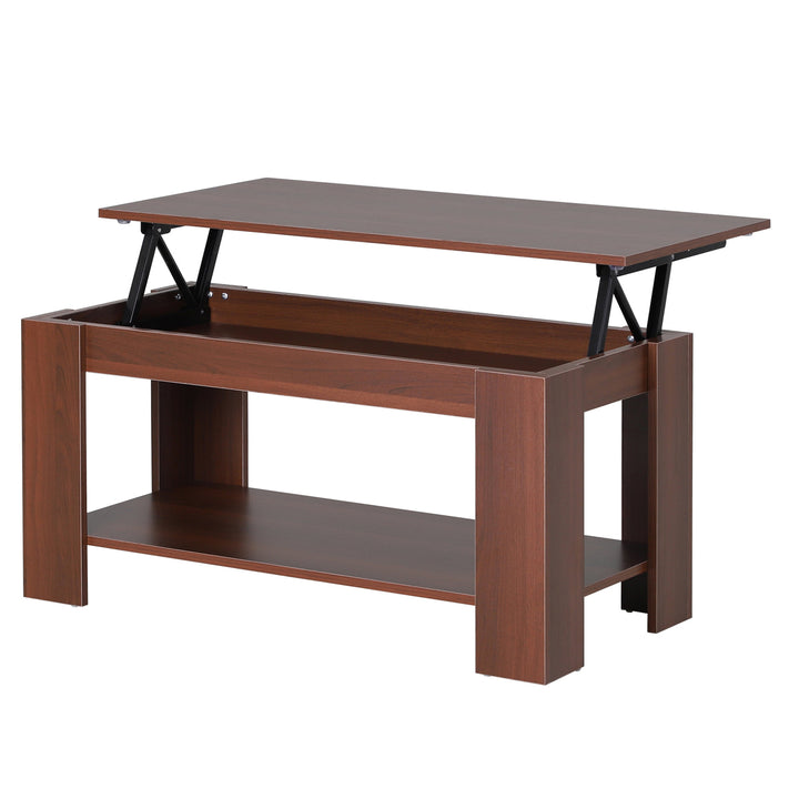 Lift-Top Coffee Table w/ Hidden Storage - Brown