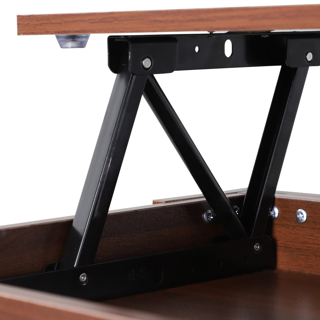 Lift-Top Coffee Table w/ Hidden Storage - Brown