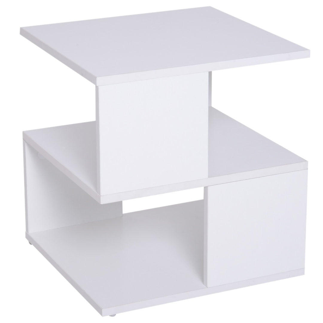 Modern 3-Tier Accent Table - White