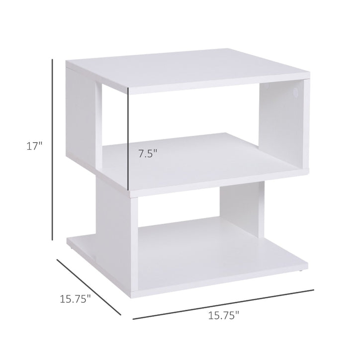 Modern 3-Tier Accent Table - White
