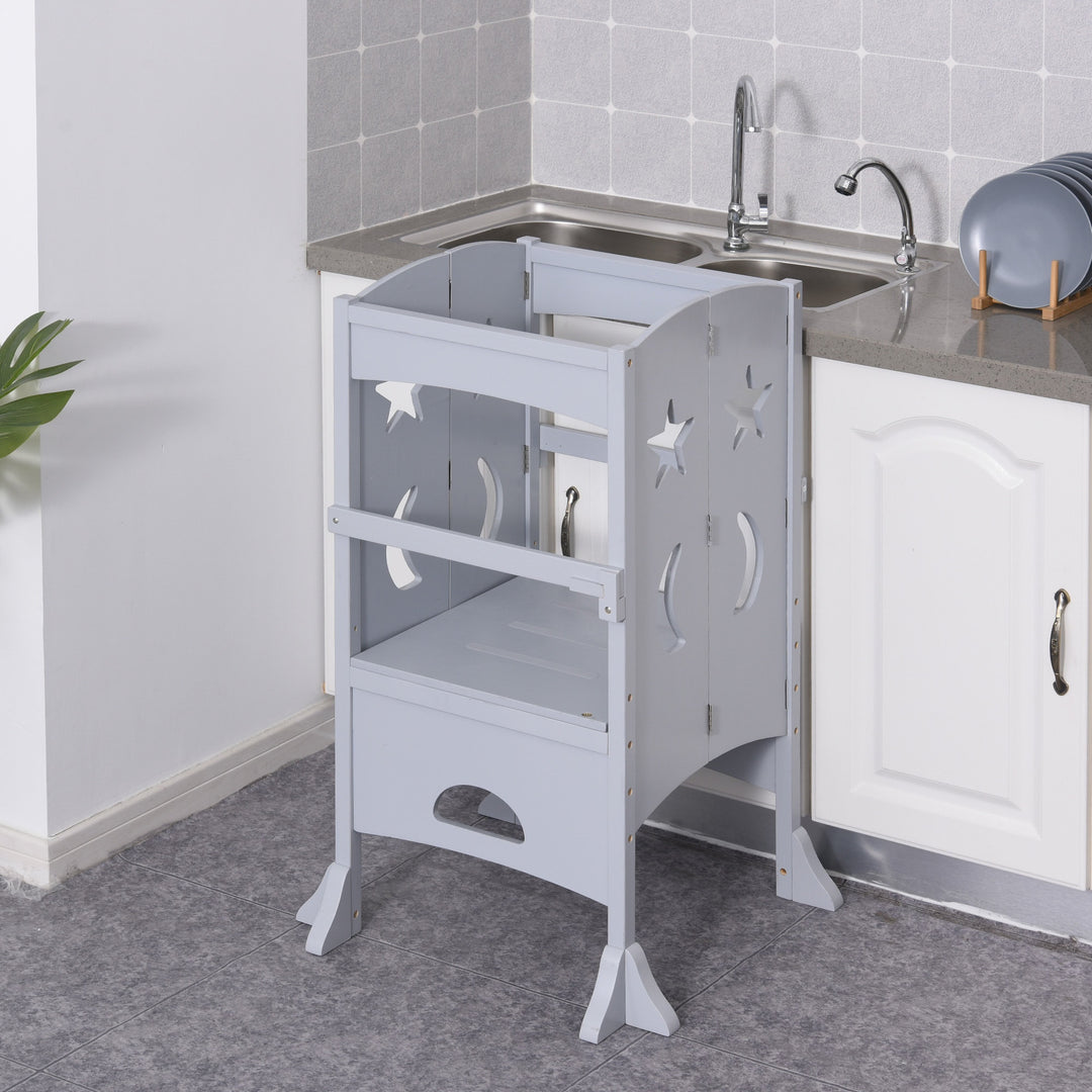 Kids Step Stool - Grey