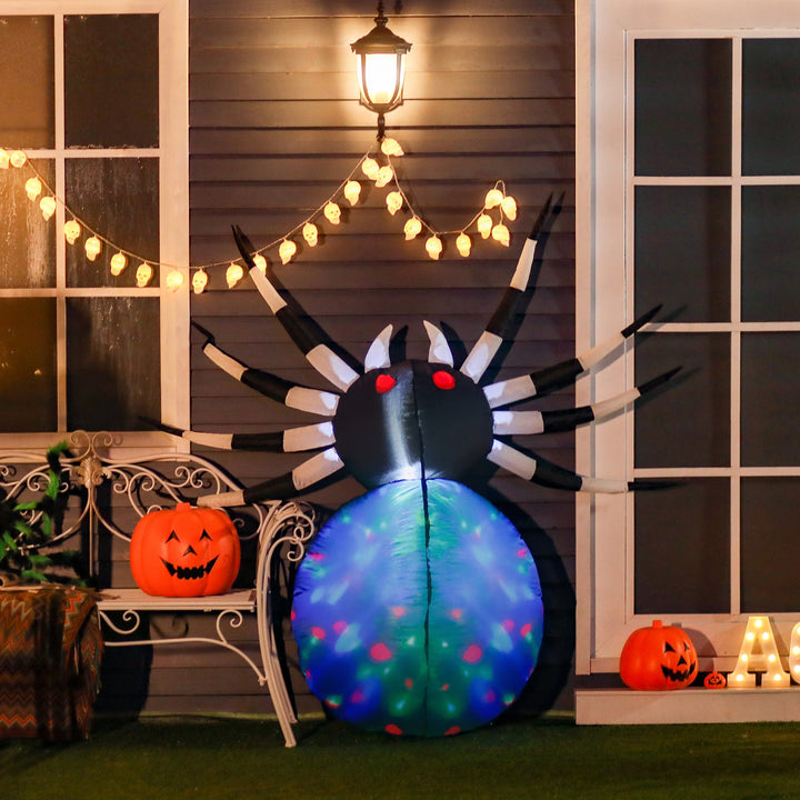 5ft Halloween Airblown Inflatable Decoration w Lights, Indoor Outdoor Lawn Porch, Giant Spider