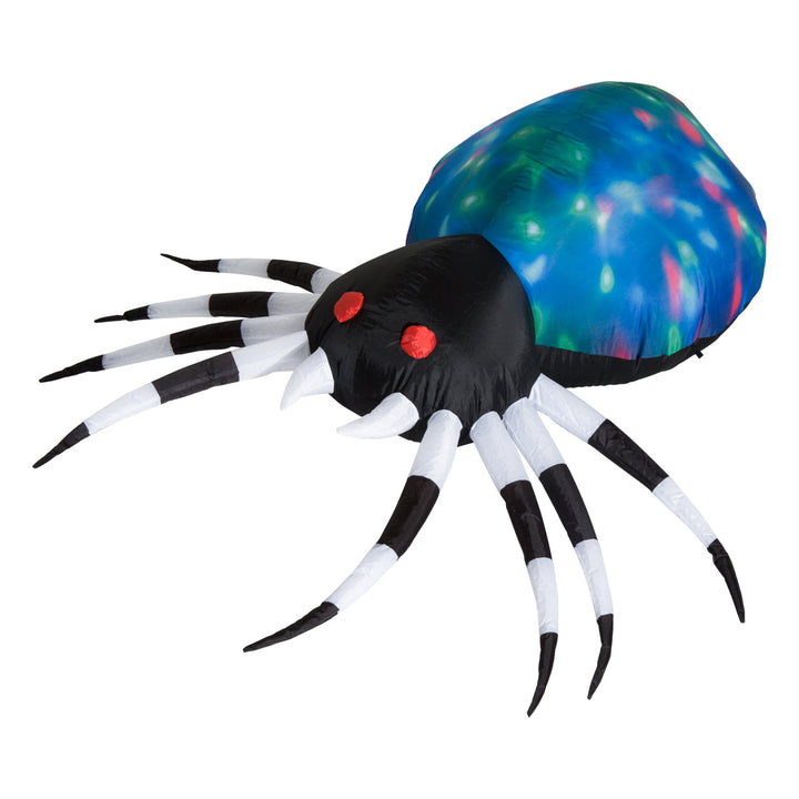 5ft Halloween Airblown Inflatable Decoration w Lights, Indoor Outdoor Lawn Porch, Giant Spider