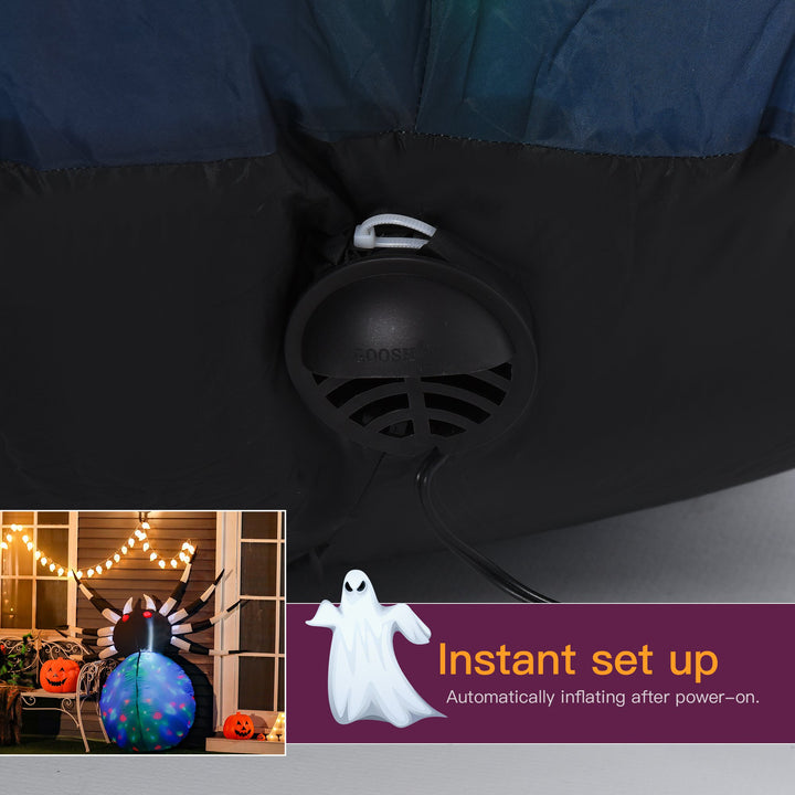 5ft Halloween Airblown Inflatable Decoration w Lights, Indoor Outdoor Lawn Porch, Giant Spider