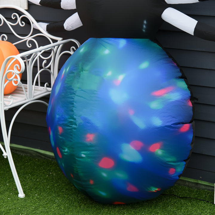 5ft Halloween Airblown Inflatable Decoration w Lights, Indoor Outdoor Lawn Porch, Giant Spider