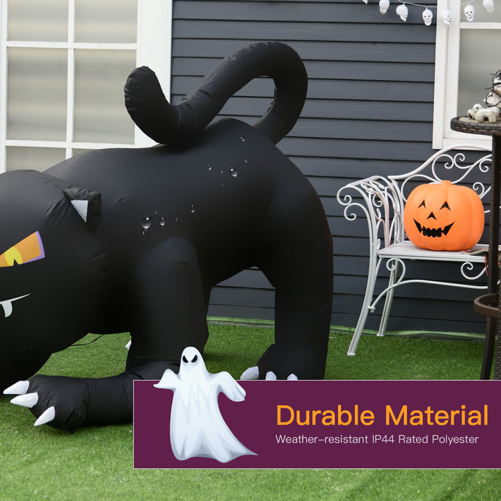 4ft Halloween Airblown Inflatable w LED Lights for Indoor Outdoor Lawn Yard, Black Cat