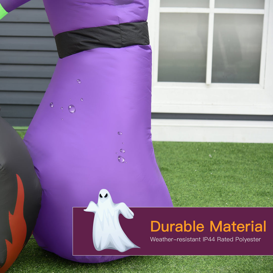 5.5ft Halloween Blow Up Inflatable w LED Lights for Indoor Outdoor Lawn Yard, Witches, Cauldron