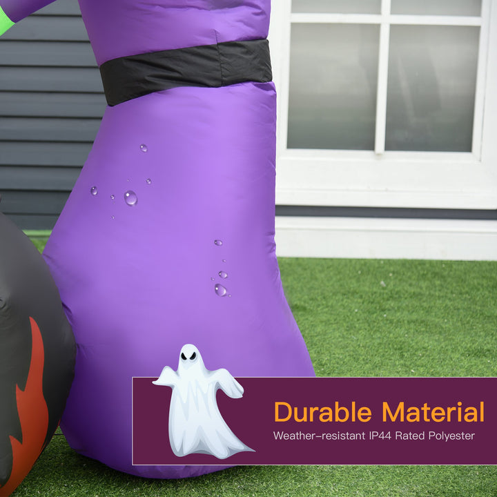 5.5ft Halloween Blow Up Inflatable w LED Lights for Indoor Outdoor Lawn Yard, Witches, Cauldron