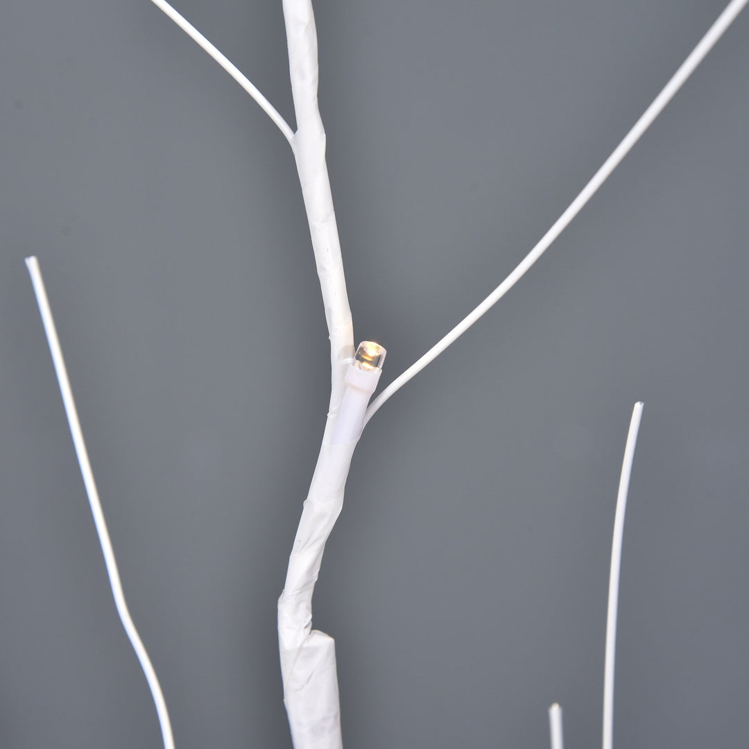 5ft Indoor/Outdoor Pre-lit Birch Tree w/ 58 LED Lights & 8 Modes - White