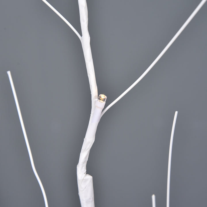 5ft Indoor/Outdoor Pre-lit Birch Tree w/ 58 LED Lights & 8 Modes - White