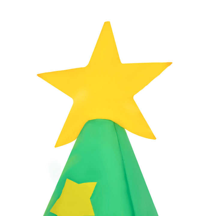 7ft Inflatable Holiday Christmas Blow-Up, LED Lights Outdoor, Tree w Star, Santa Claus, Snowman