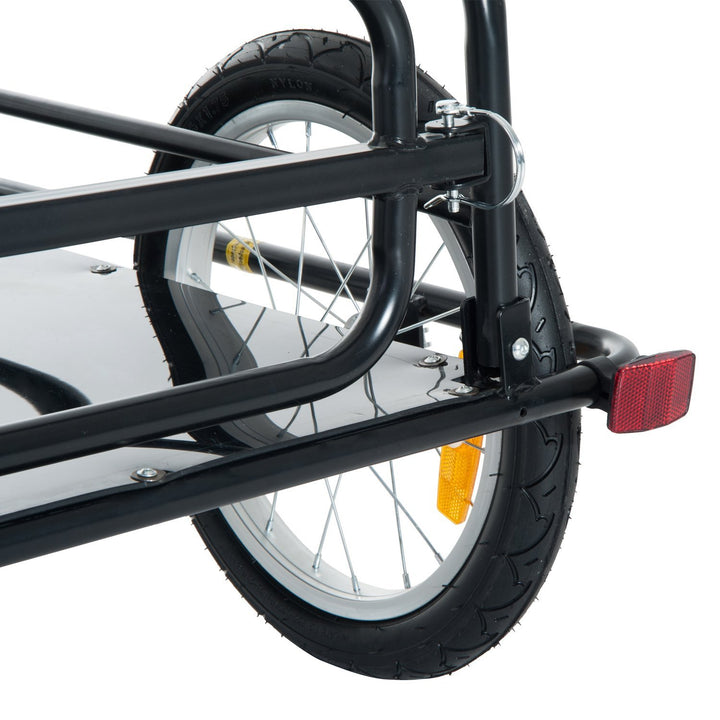 Bicycle Cargo Wagon Trailer / Steel Utility Bike Cart Carrier - Black