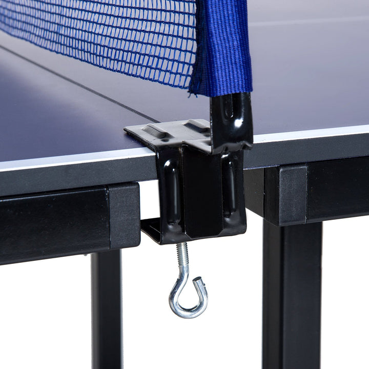 6ft Compact Foldable Ping Pong Table Tennis Table w/ Net - Blue & Black