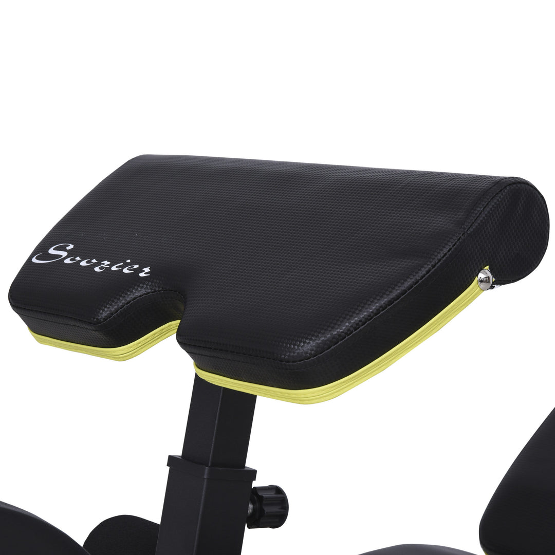 Incline Exercise Weight Lifting Sit Up Workout Bench Press Dumbbell Station - Yellow & Black