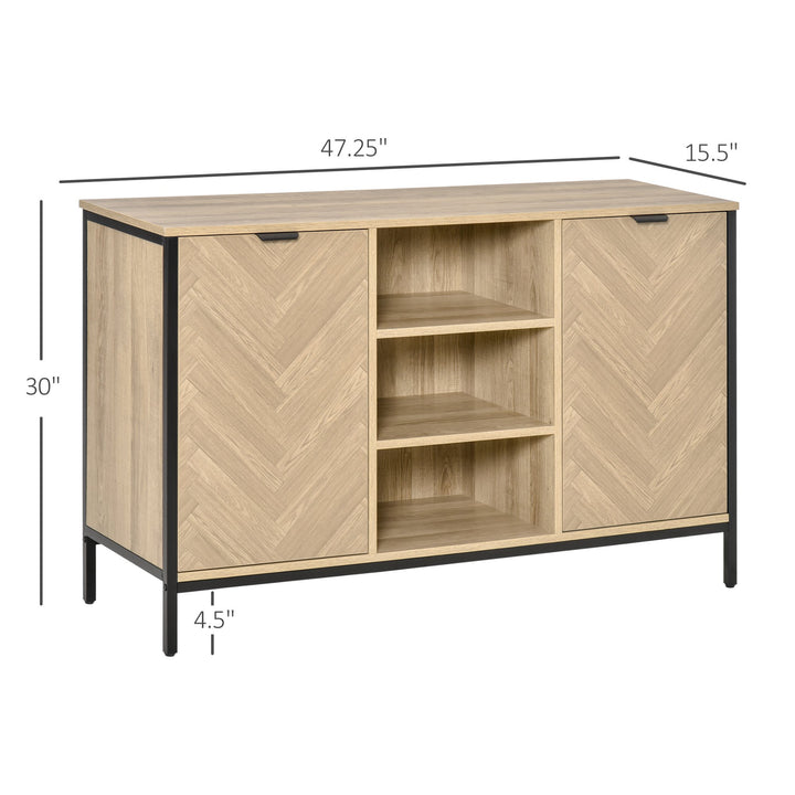Modern Sideboard Buffet Accent Console Side Table Storage Cabinet Home Furniture - Light Oak