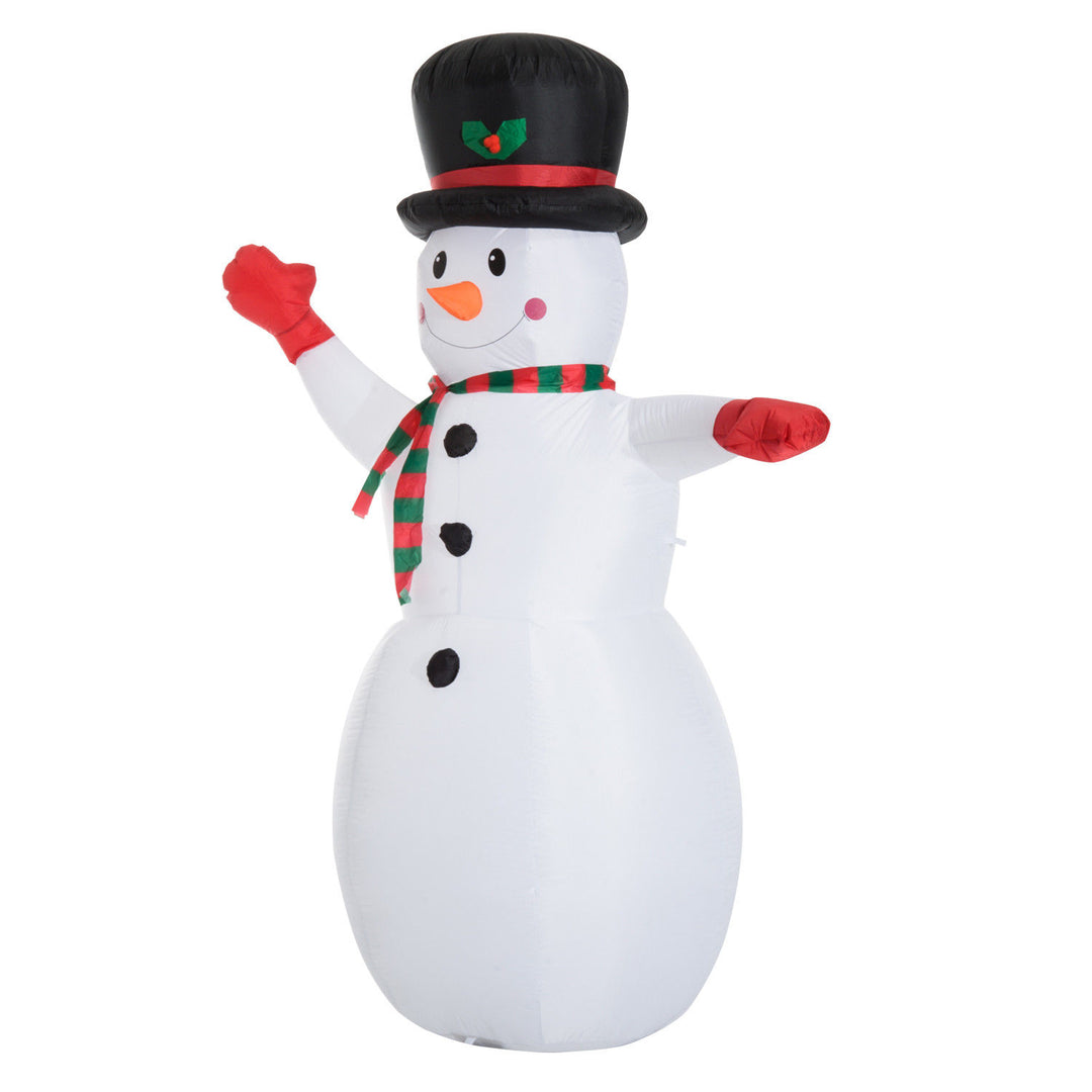 8ft Huge Holiday Christmas Outdoor Inflatable Lawn Decoration w/ LED Lights - Waving Snowman