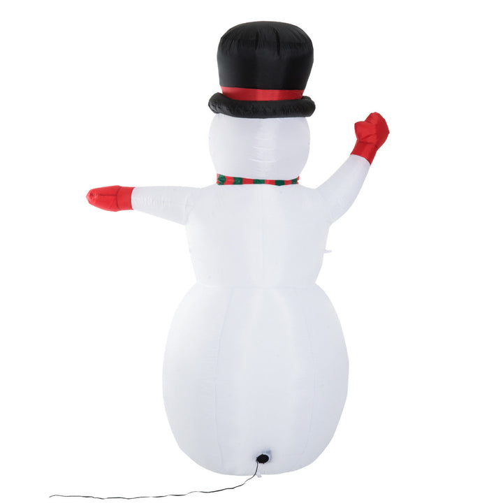 8ft Huge Holiday Christmas Outdoor Inflatable Lawn Decoration w/ LED Lights - Waving Snowman