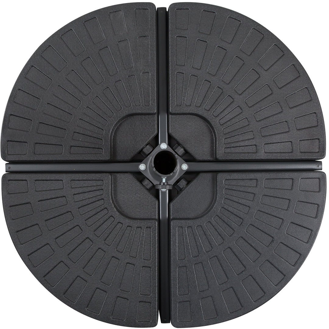4pc, 112-232lbs Umbrella Counterweight Plates for Cross Base Stand Sun Shade for Patio - Black