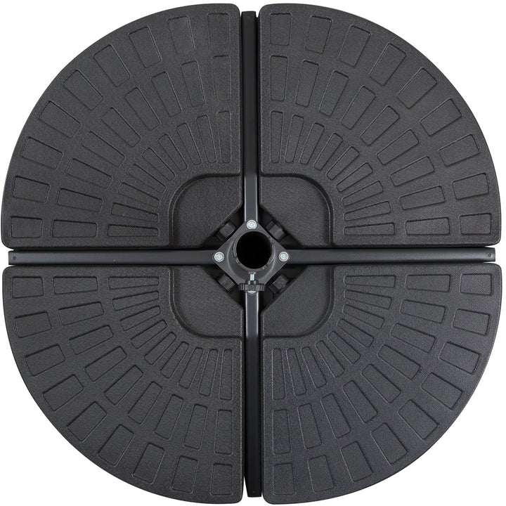 4pc, 112-232lbs Umbrella Counterweight Plates for Cross Base Stand Sun Shade for Patio - Black