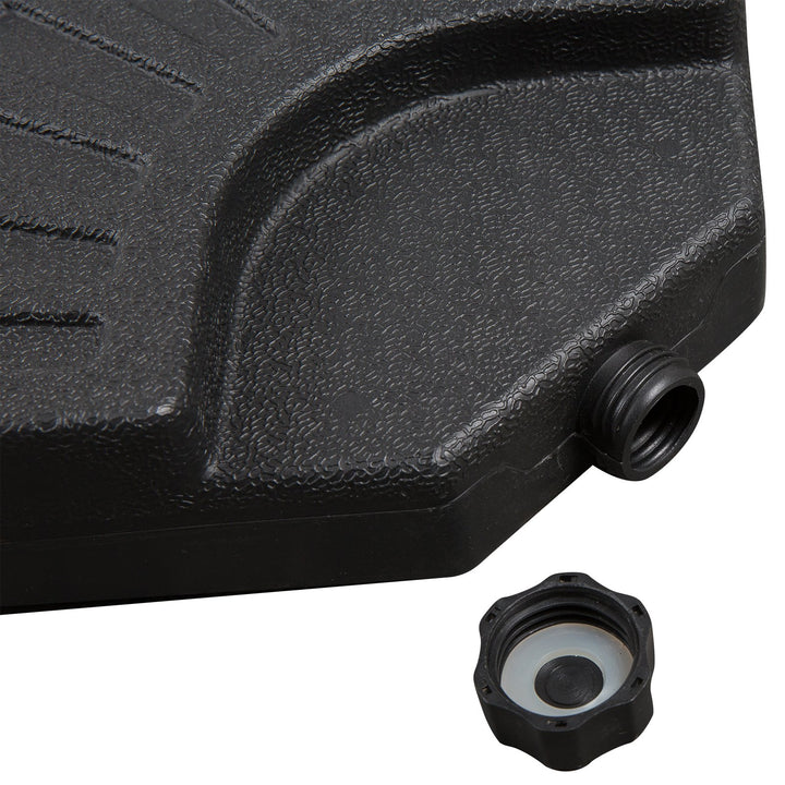 4pc, 112-232lbs Umbrella Counterweight Plates for Cross Base Stand Sun Shade for Patio - Black