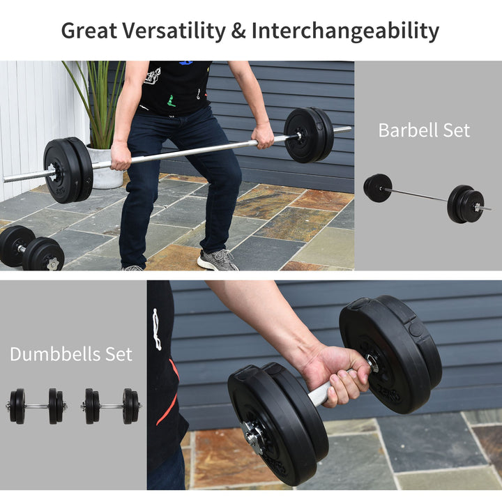 Adjustable Dumbbell and Barbell Weights Set for Home Fitness Workout Gym Exercise Room