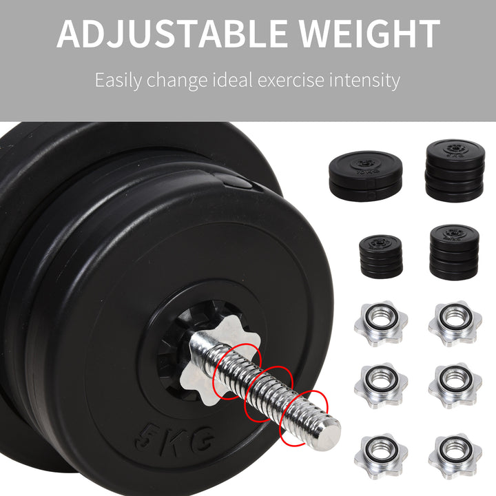 Adjustable Dumbbell and Barbell Weights Set for Home Fitness Workout Gym Exercise Room