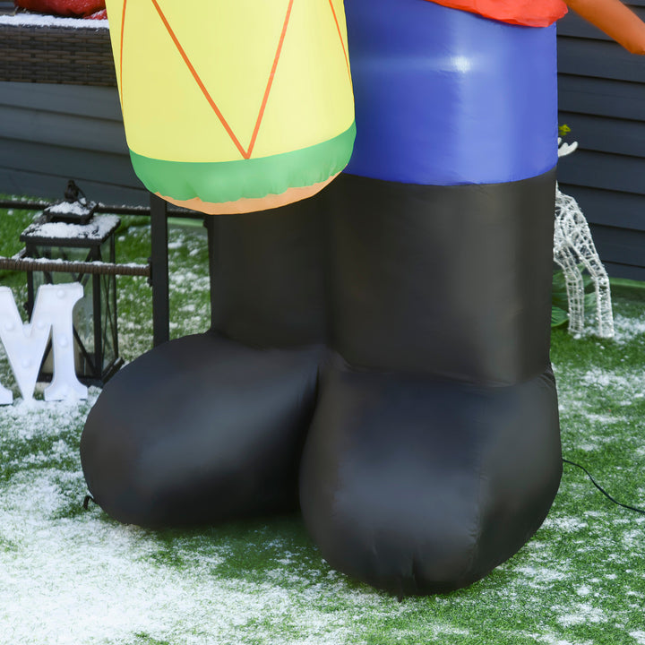 8ft Holiday Christmas Inflatable Lawn Decoration w/ Lights – Toy Soldier Nutcracker w/ Drum