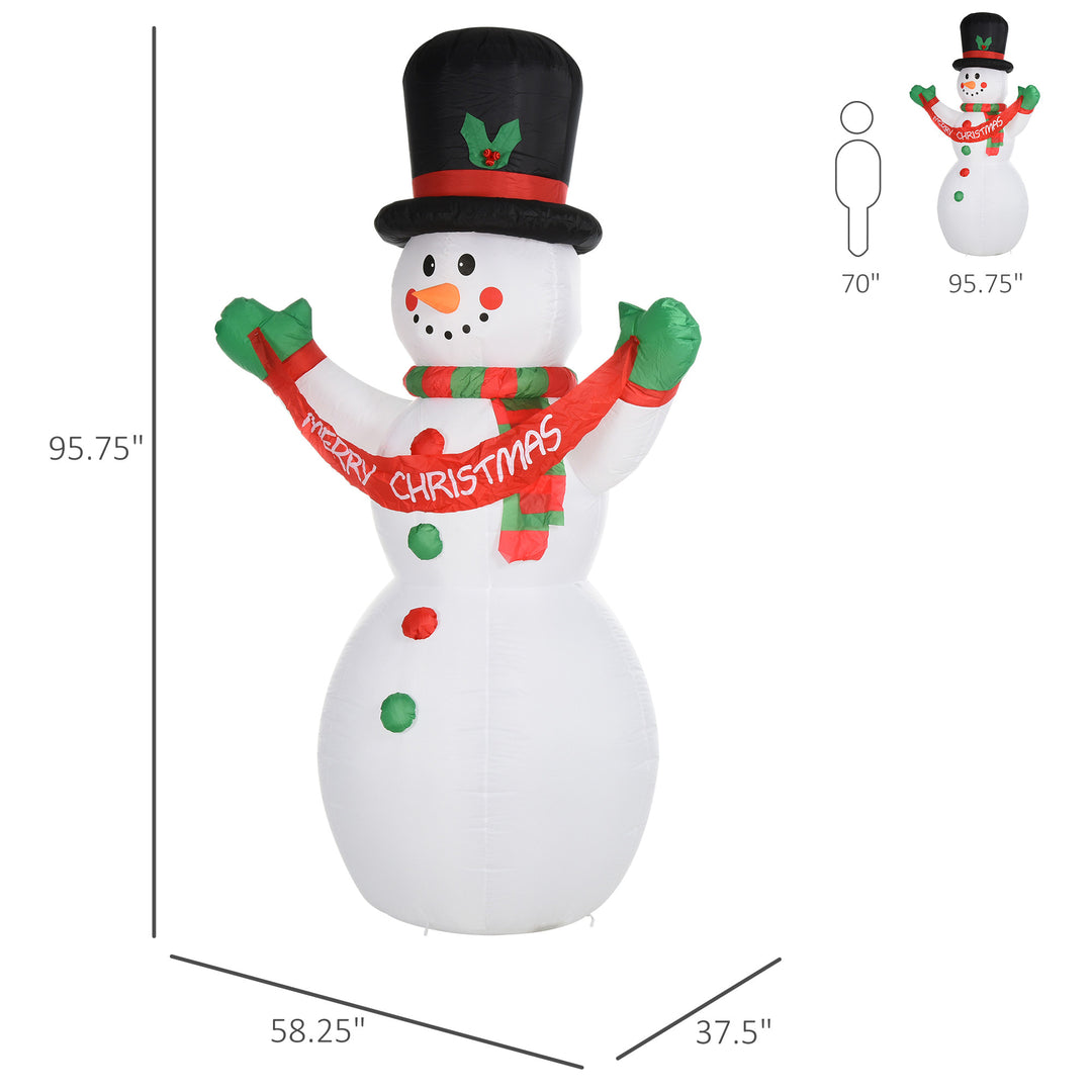 8ft Holiday Christmas Inflatable Lawn Xmas Outdoor Decoration w/ Lights – Frosty the Snowman