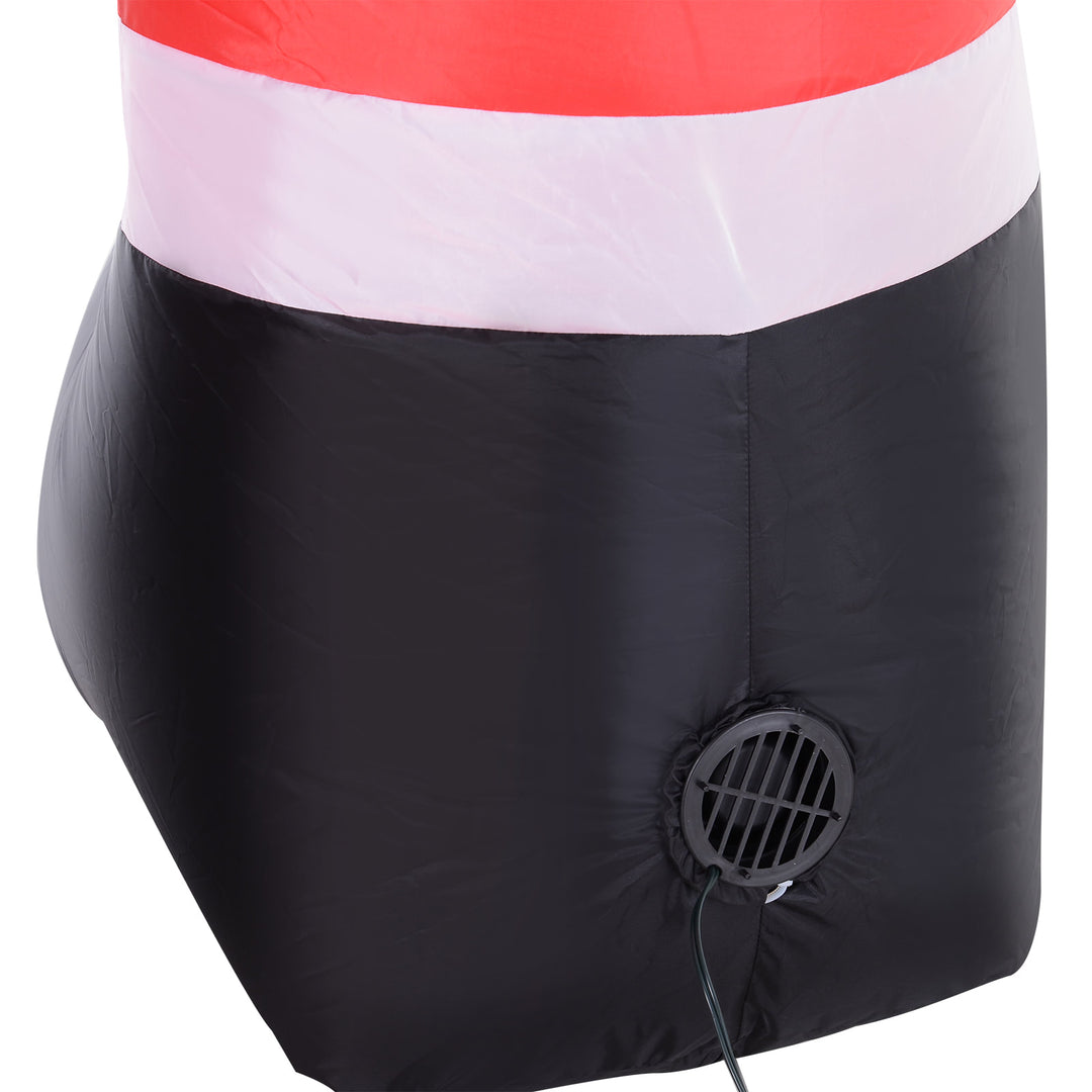 8ft Tall Inflatable Christmas Holiday Blow Up w LED Lights Outdoor Xmas Decor, Santa Candy Cane