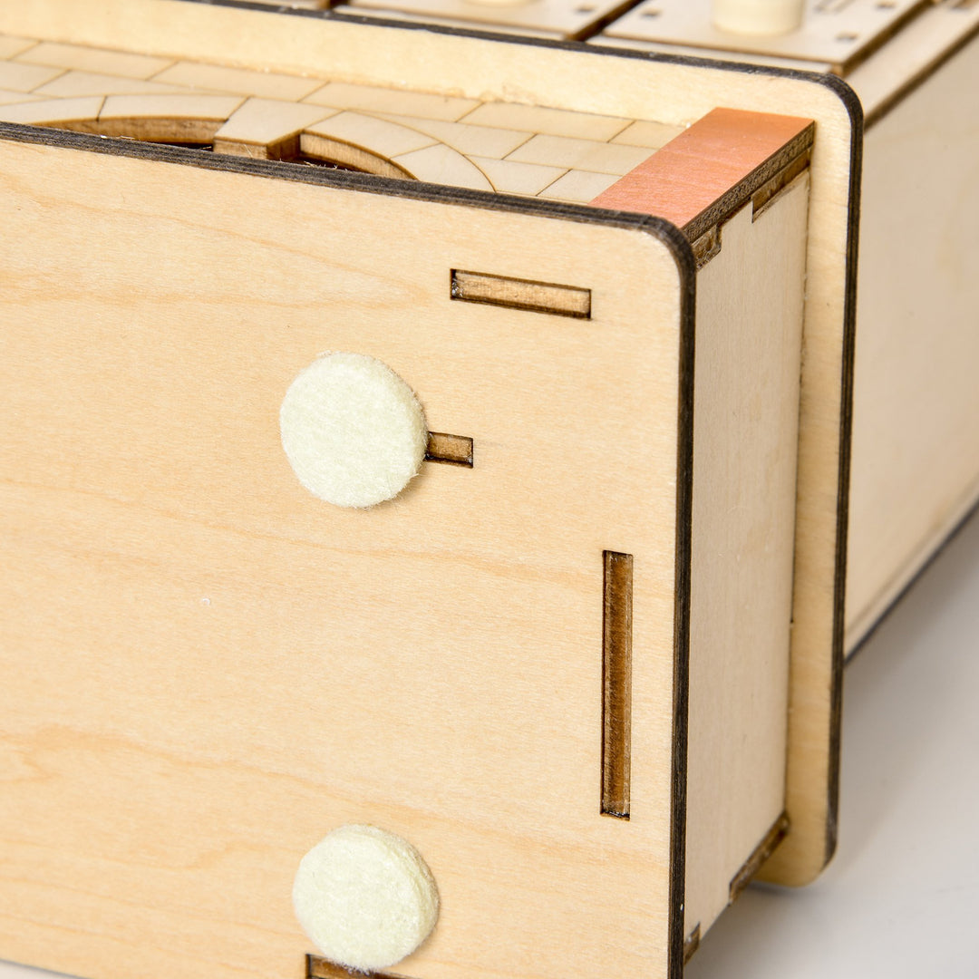 Light-Up Wooden Christmas Advent Calendar Holiday Xmas Decoration w/ 24 Drawers, Winter Village