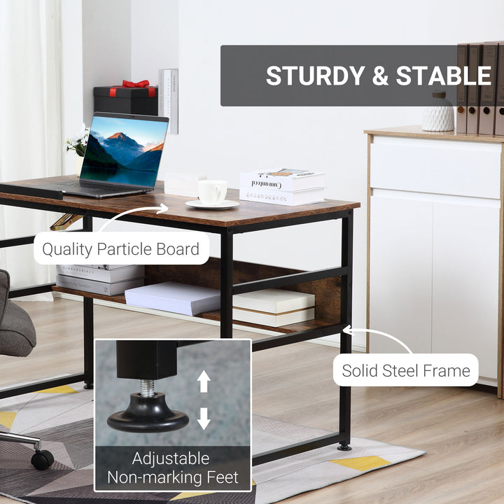 Adjustable Drafting Art Craft Table Desk for Writing, Drawing, Painting w Storage, Rustic Brown