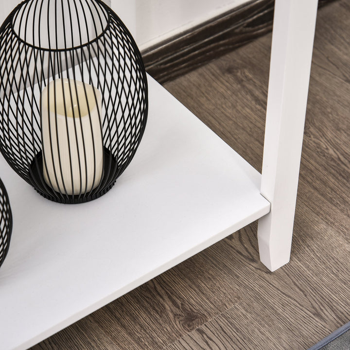Contemporary Wooden Entryway Sideboard Cabinet Console Table w/ Drawers & Storage Shelf - White