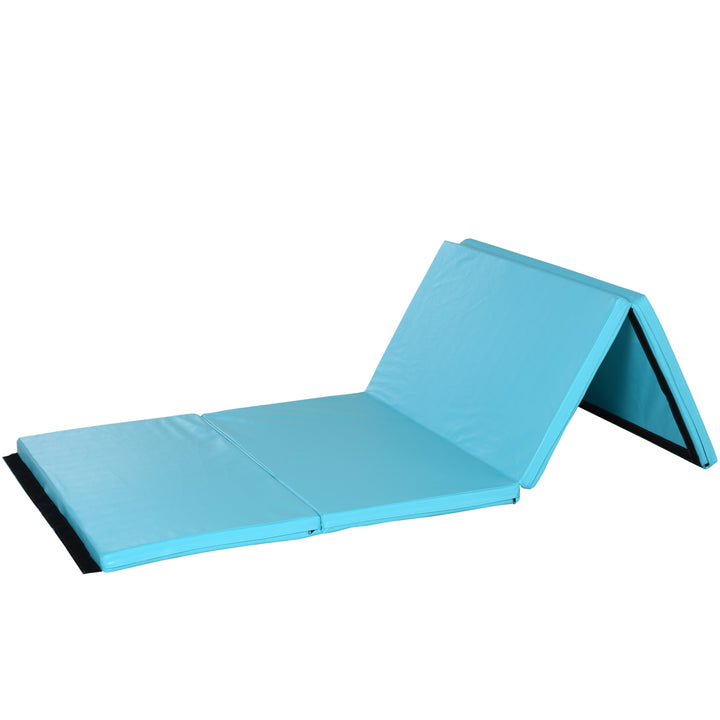 7.8ft Folding Home Gym Yoga Aerobics Exercise Mat for Fitness Training Exercise - Aqua Blue