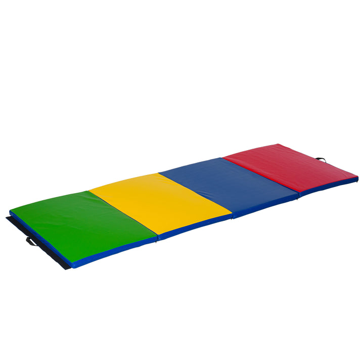 10ft Folding Home Gym Yoga Aerobics Calisthenics Exercise Mat for Exercise - Multi-Coloured