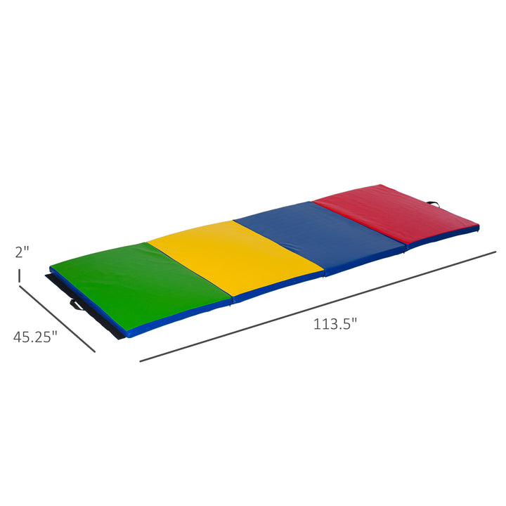 10ft Folding Home Gym Yoga Aerobics Calisthenics Exercise Mat for Exercise - Multi-Coloured