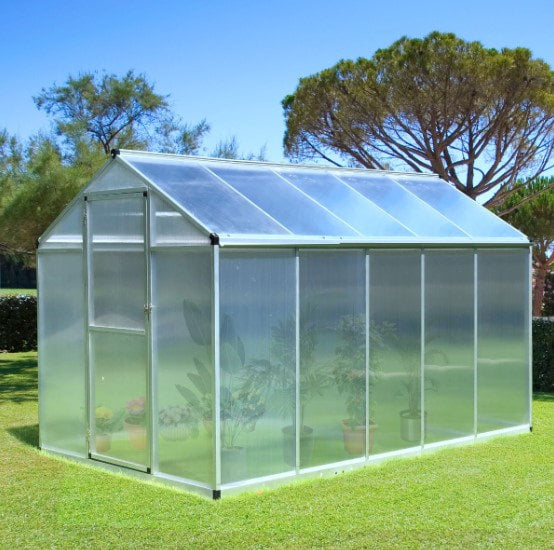 10' x 6’ Walk-In Hard-sided Cold Frame Greenhouse w/ Aluminum Frame for Outdoor Garden