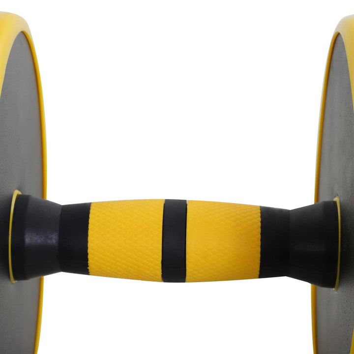 44lb Hybrid Dumbbell Barbell Exercise Weight Training System - Black and Yellow