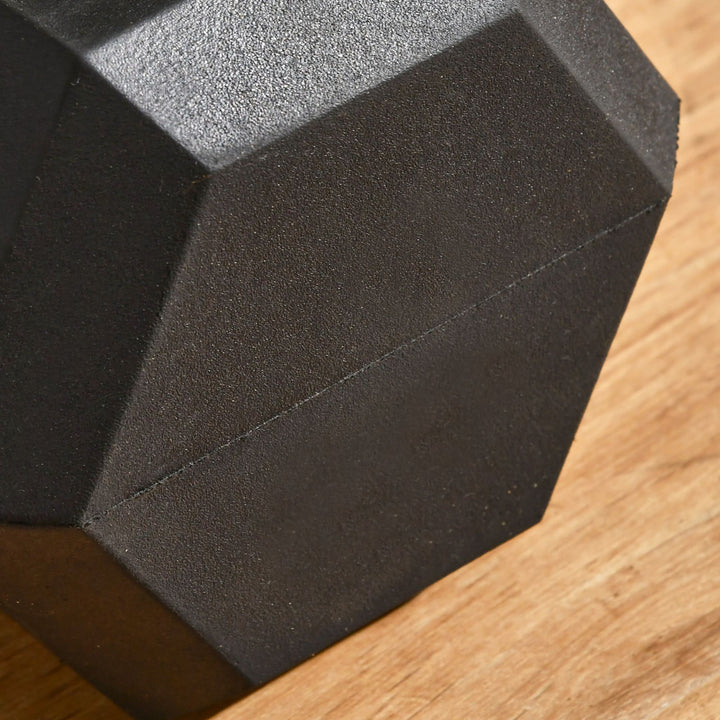 40lb Home Gym Rubber Exercise Dumbbell Free-weight for Exercise / Fitness - Black