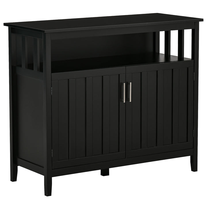 Modern Sideboard Cabinet Storage Console w/ Adjustable Shelves for Kitchen Living Room - Black