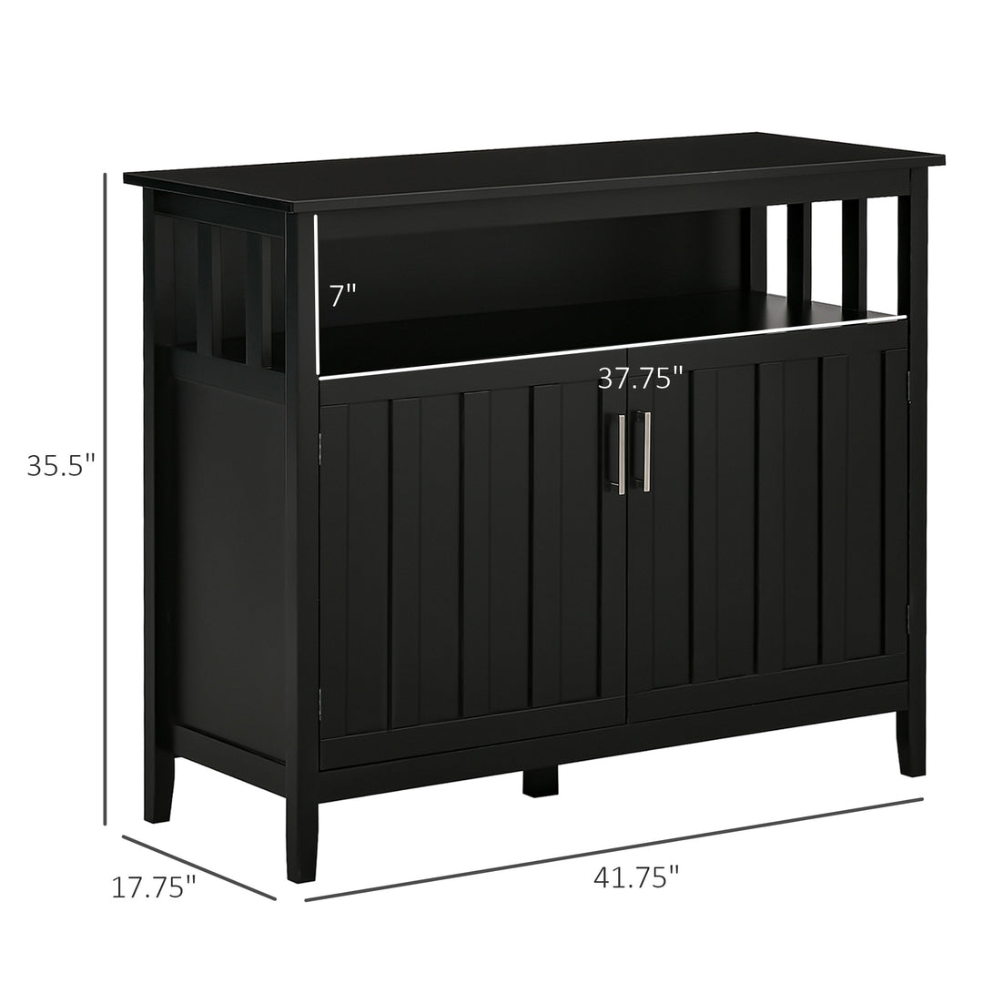 Modern Sideboard Cabinet Storage Console w/ Adjustable Shelves for Kitchen Living Room - Black