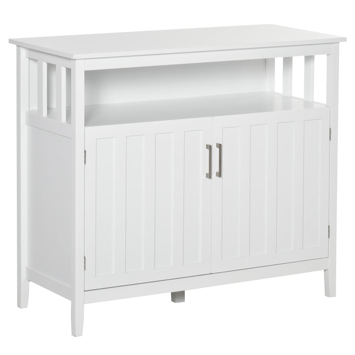 Modern Sideboard Cabinet Storage Console w/ Adjustable Shelves for Kitchen Living Room - White