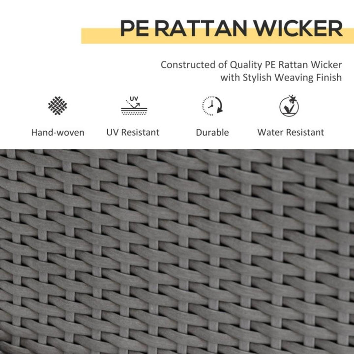 3pc Premium PE Rattan Wicker Aluminum Recliner Lounge Chairs Patio Set w Cushions, Table, Grey