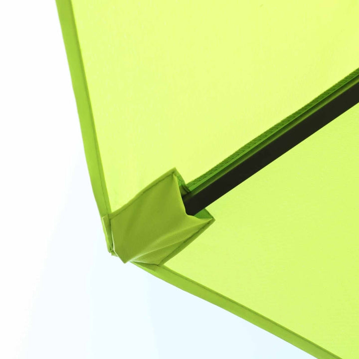 15ft Double Twin Canopy Patio Deck Umbrella Sun Shade Shelter w UV Protection Crank, Lime Green