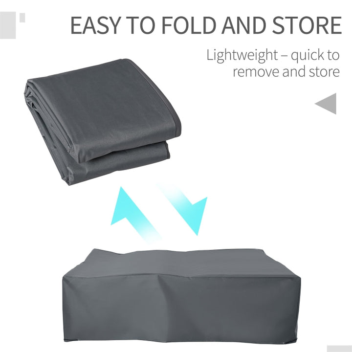 108"L x 80"W x 35"H Oxford Cloth Waterproof Outdoor Patio Furniture Set Cover PE Coated - Grey