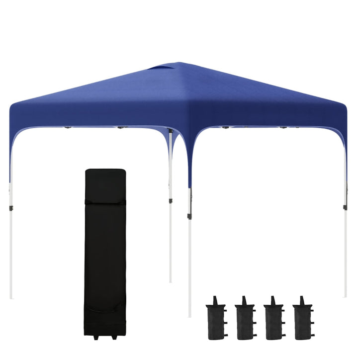 10' x 10' Portable Pop-Up Gazebo Canopy Party Tent Shelter w Carry Bag, Weight Bags, Royal Blue