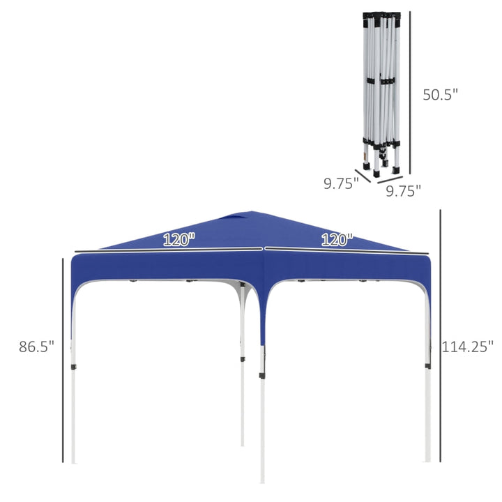 10' x 10' Portable Pop-Up Gazebo Canopy Party Tent Shelter w Carry Bag, Weight Bags, Royal Blue