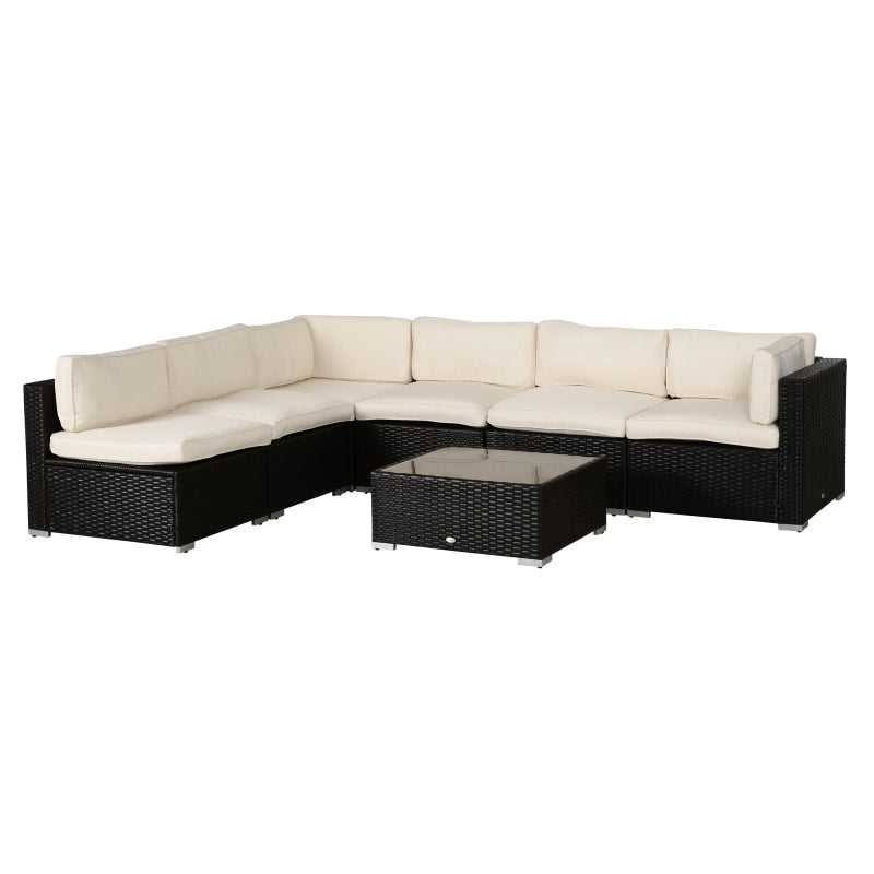 14pc Replacement Patio Cushion Covers for 7pc Sectional Furniture Set Deck Garden - Cream White