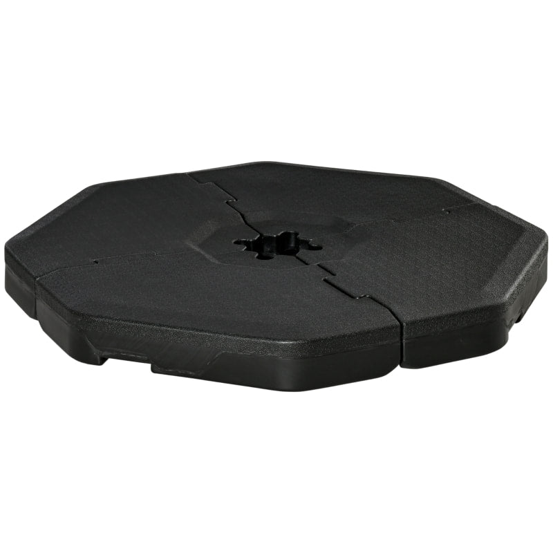 4pc, 229-308lbs Heavy Duty Umbrella Counterweight Plates for Cantilever Cross Base Stand, Black