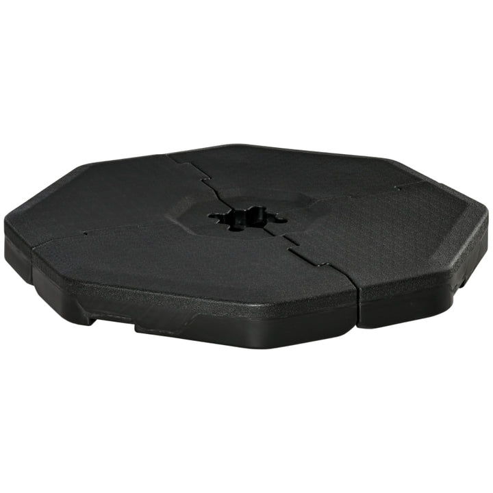 4pc, 229-308lbs Heavy Duty Umbrella Counterweight Plates for Cantilever Cross Base Stand, Black